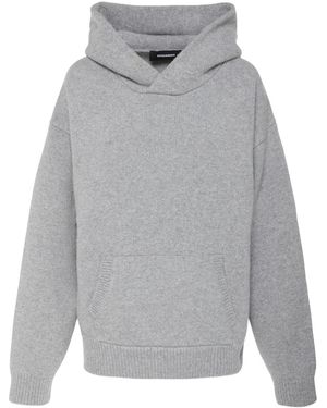 DSquared² Damen Hoodie Aus Gefilzter Wolle - Grau