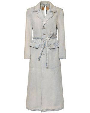 MM6 by Maison Martin Margiela コットンロングデニムコート - グレー