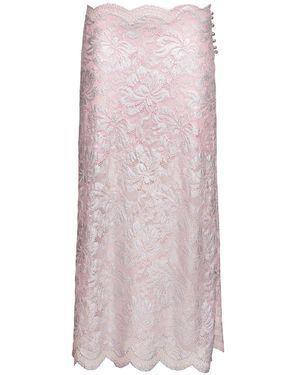 Rabanne Fitted Raffia Lace Skirt in Natural | Lyst