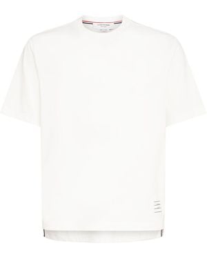Thom Browne Herren Oversized T-Shirt Aus Baumwolle - Weiß