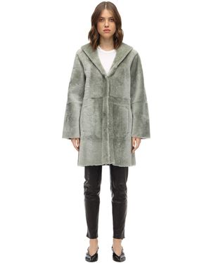 DROMe Reversible Hooded Merinillo Coat - Grey