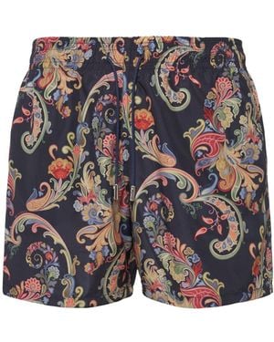 Etro Printed Swim Shorts - Gray