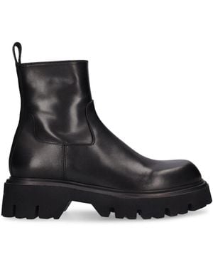 Mattia Capezzani Chelsea-stiefel Aus Leder - Schwarz