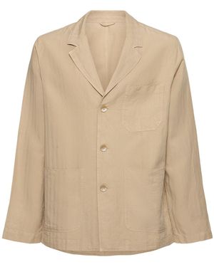 Frescobol Carioca Herren Drei-Knopf-Blazer Aus Leinenmischung „Lima“ - Natur