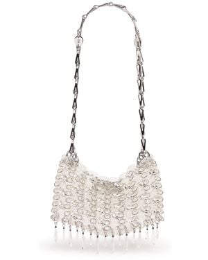 Rabanne Sac A Main クリスタルショルダーバッグ - ホワイト