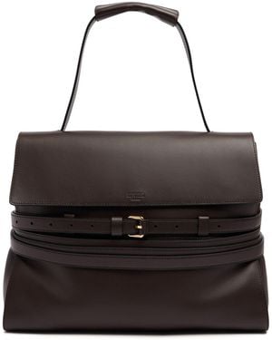 Moschino Damen Kleine Tasche Aus Nappaleder „Tie Me“ - Schwarz