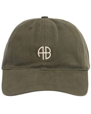 Anine Bing Jeremy Cotton Baseball Cap - Green