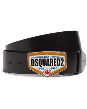 DSquared² Herren 40Mm Breiter Ledergürtel - Weiß