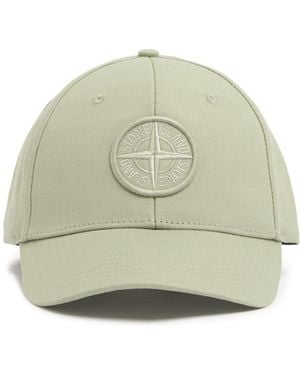 Stone Island Herren Baseballkappe Aus Baumwolle - Weiß