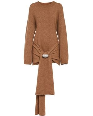 GIUSEPPE DI MORABITO Minikleid Aus Viskosemischstrick - Natur