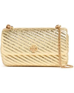 Tory Burch Mini Kira Metallic Moto Quilted Flap Bag