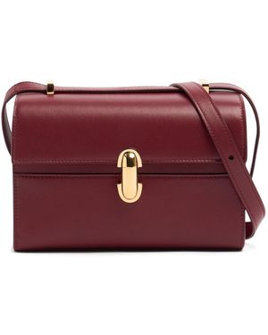 SAVETTE Schultertasche Aus Leder "the Symmetry 19" - Lila