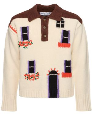 JW Anderson Polopullover "house" - Schwarz