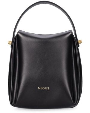 Neous Scorpii Box Leather Top Handle Bag - Black