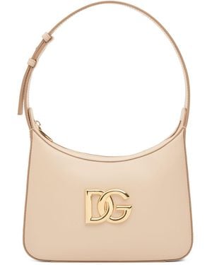 Dolce & Gabbana レザーショルダーバッグ - ナチュラル