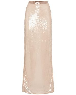 GIUSEPPE DI MORABITO Sequined Maxi Skirt - Natural