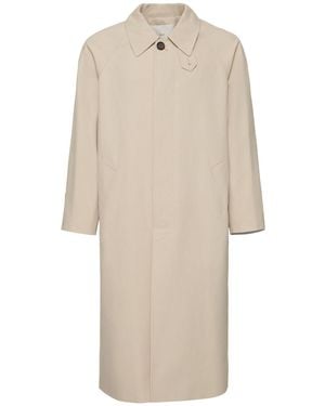 DUNST Unisex Cotton Blend Mac Coat - Natural
