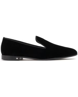 Max Mara ベルベットフラットシューズ 10mm - ブラック