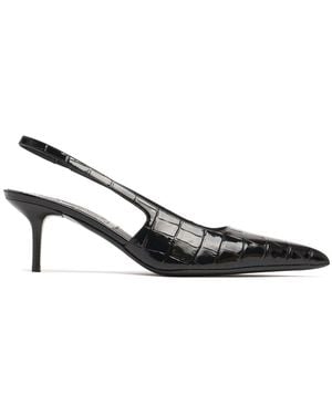 Michael Kors 105mm Hohe Pumps Mit Krokodilprägung "emma" - Schwarz