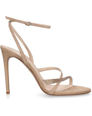 Alexandre Birman 100mm Wildledersandaletten Mit Kristallen "tita" - Weiß