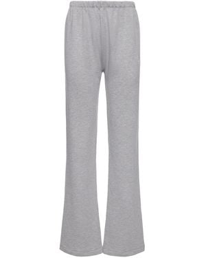 ÉTERNE Straight Cotton Blend Joggers - Grey