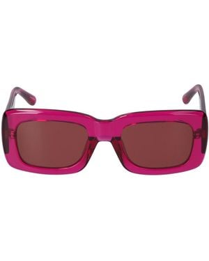 The Attico Eckige Sonnenbrille Aus Acetat "marfa" - Pink
