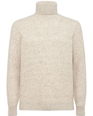 Brunello Cucinelli Alpaca Blend Knit Turtleneck Sweater - ナチュラル