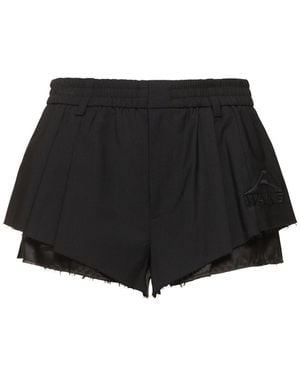 Alexander Wang ウールショートパンツ - ブラック