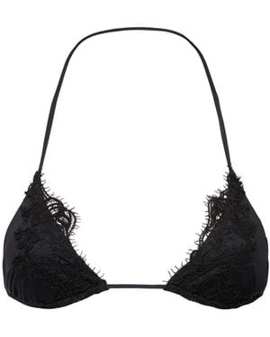 Ermanno Scervino Lycra Bikini Top - Black