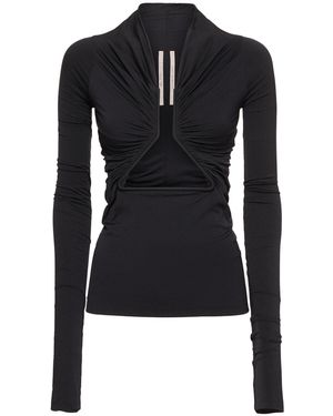 Rick Owens Prong 長袖ジャージートップ - ブラック