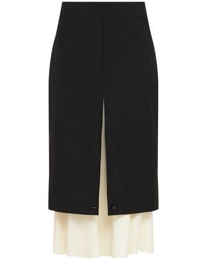 Rohe Contrast Upside-down Skirt - Black