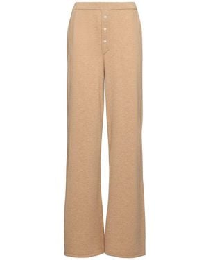 Guest In Residence Everywear Cashmere Wide Leg Trousers - Natural