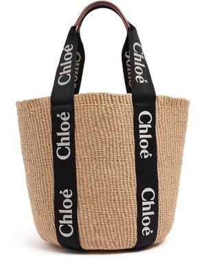 Chloé Large Woody ペーパートートバッグ - マルチカラー