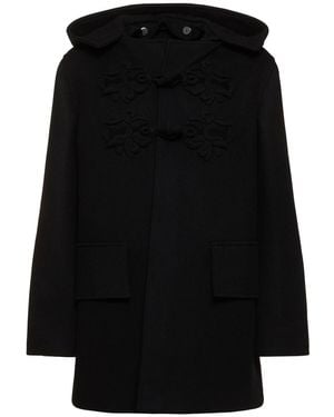 Valentino ウールショートコート - ブラック