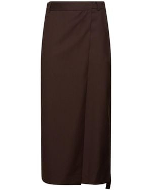 DUNST Maxi Tie Skirt - Brown