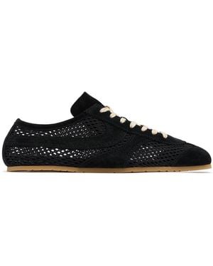 Dries Van Noten Mesh & Suede Trainers - Black