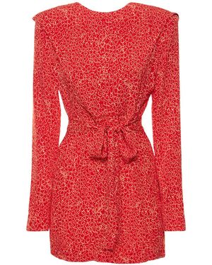 ROTATE BIRGER CHRISTENSEN Minikleid Aus Viskosejacquard - Rot