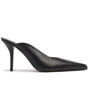 Gia Borghini 85Mm Abella Leather Mules - Black