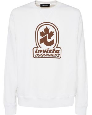 DSquared² Sweatshirt Im Cool Fit "invicta" - Weiß