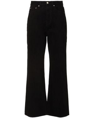 DUNST Brushed Cotton Straight Jeans - Black