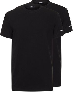 DSquared² Herren 2Er-Pack T-Shirts Aus Baumwolljersey - Schwarz