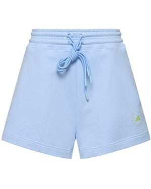 adidas By Stella McCartney Asmc ハイウエストテリーショートパンツ - ブルー