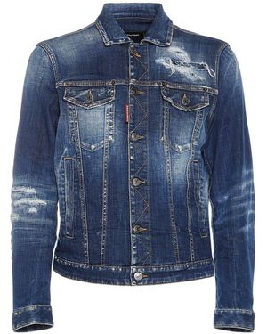 DSquared² Dan Stretch Denim Jean Jacket - Blue