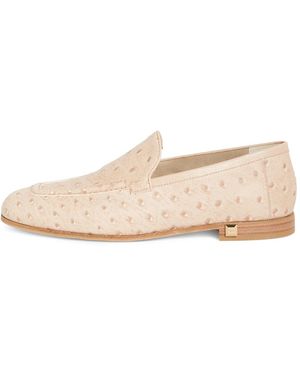 Max Mara Ostrich レザーローファー 10mm - ナチュラル