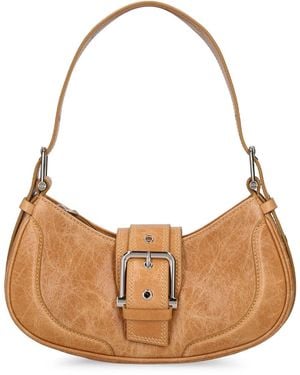 OSOI Hobo Brocle Leather Shoulder Bag - Brown