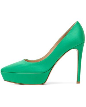 Gianvito Rossi Dasha サテンハイヒールパンプス 105mm - グリーン