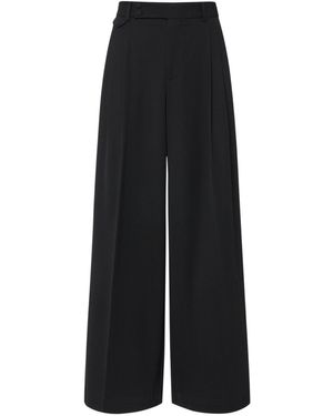 Dolce & Gabbana ウールワイドパンツ - ブラック