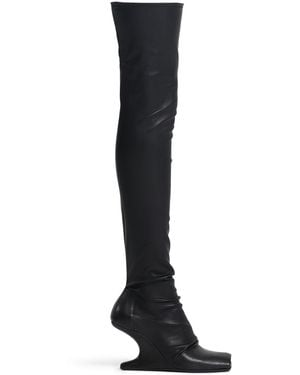 Rick Owens Cantileverレザーソックブーツ80mm - ブラック