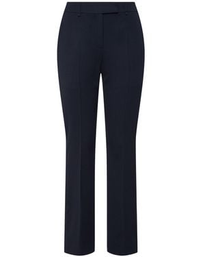 McQueen Wool Straight Trousers - Blue