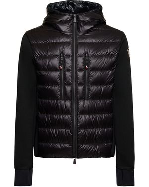 Moncler Gepolsterte Daunenjacke Aus Nylon - Schwarz